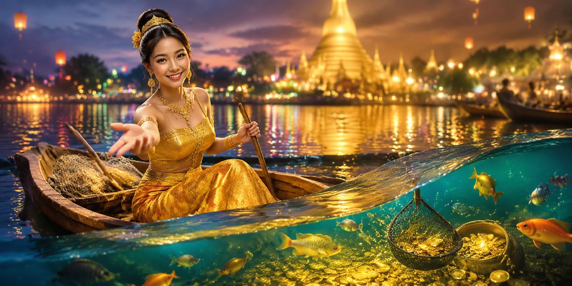 အင်းလေးကန်တွင် ရှမ်းကိုးမီး နှင့် ရေငါးဖမ်းဂိမ်း ကစားနေသော လူများ